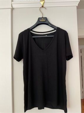 J Brand Black V-Neck Tee